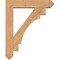 Ekena Millwork Merced Arts and Crafts Smooth Bracket w/ Offset Brace, Western Red Cedar, 7 1/2"W x 36"D x 44"H BKT0806X36X44MRC03SWR - alternate 3